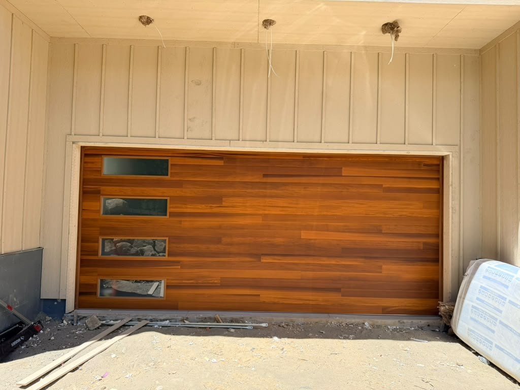 Modern residential garage door installed by West Garage Doors